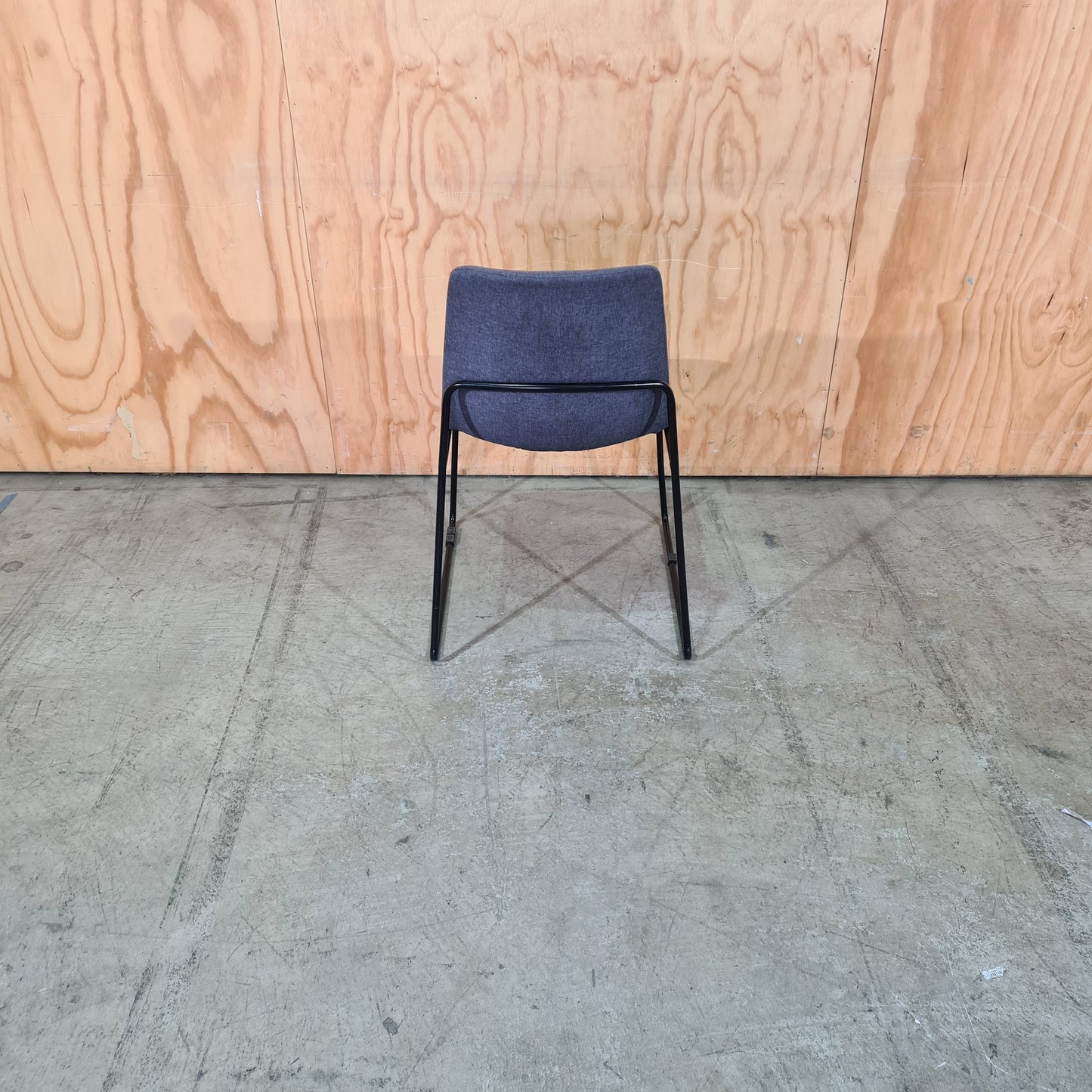 Anko Grey Fabric Chair with Metal Base