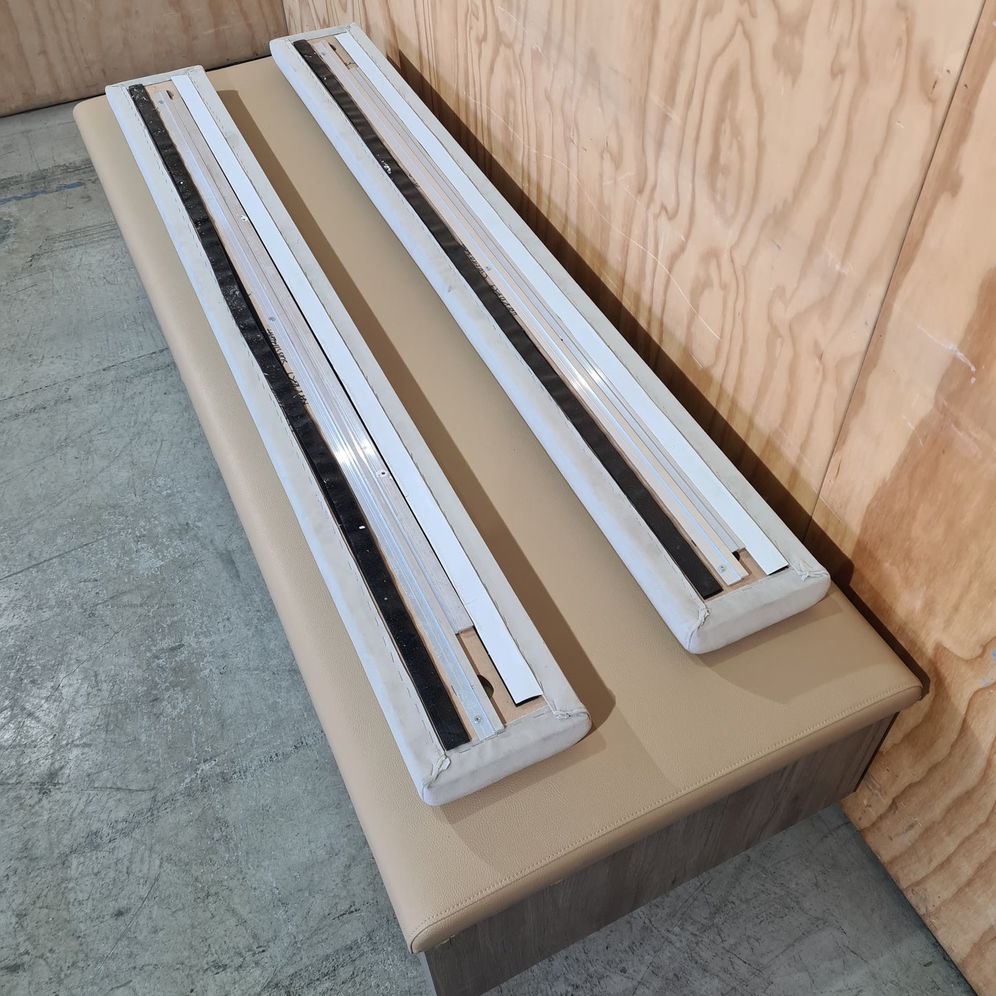 Custom Bench Unit With Wall-Mounted Backrest