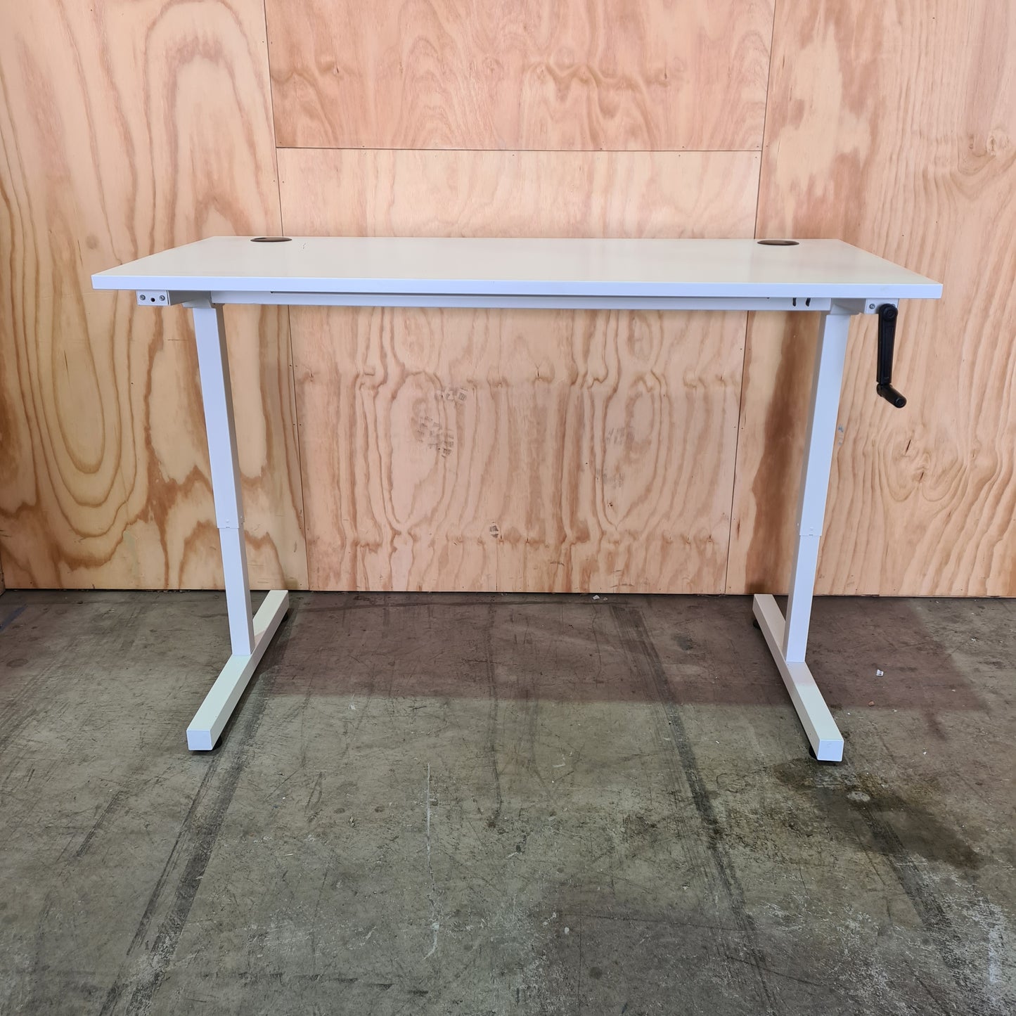 J. Burrows Matrix Manual Height Adjustable 1500mm Desk White/White
