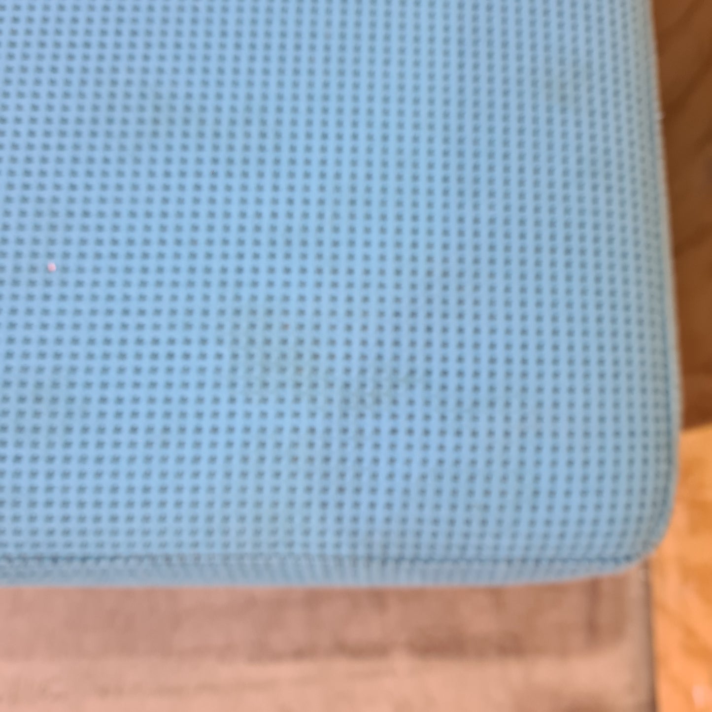 Square Ottoman in Azure Blue