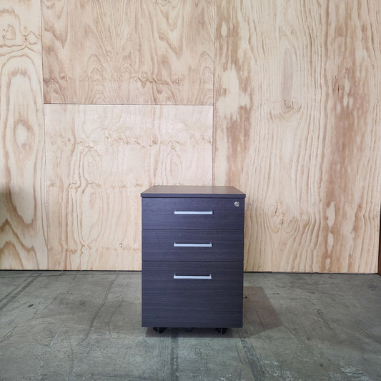 Black 3 Drawer Pedestal