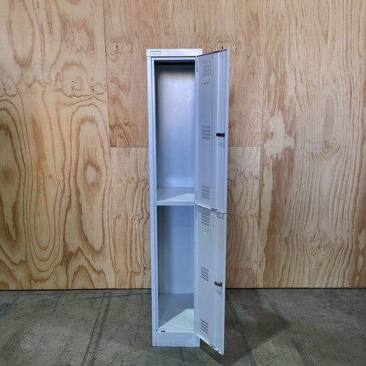 Double Bay Locker in White