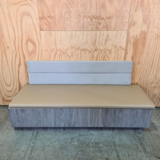 Custom Bench Unit With Wall-Mounted Backrest