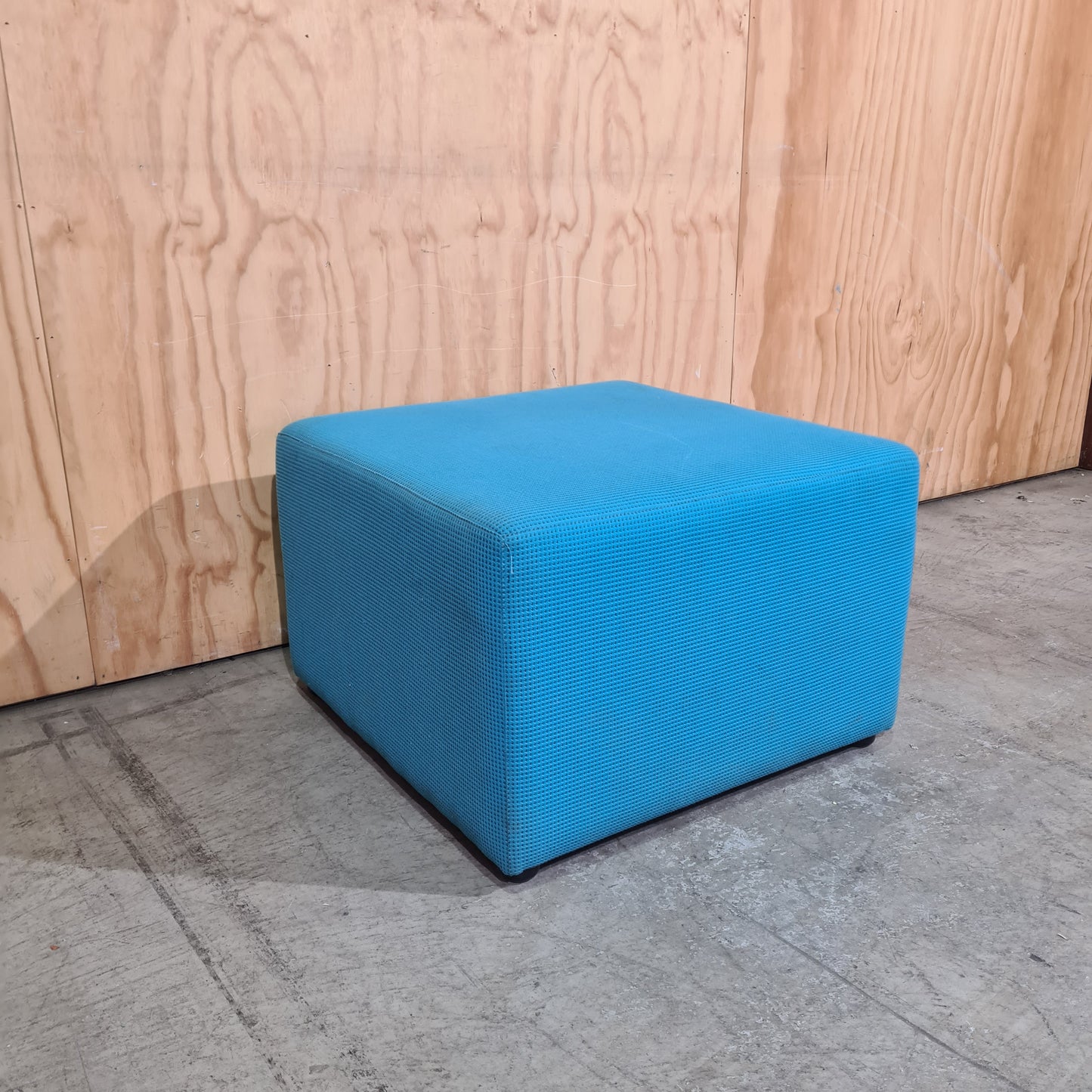 Square Ottoman in Azure Blue