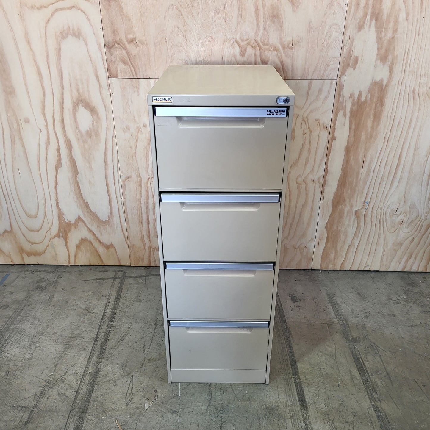 EliteBuilt Filing Cabinet 4 Drawer in Beige