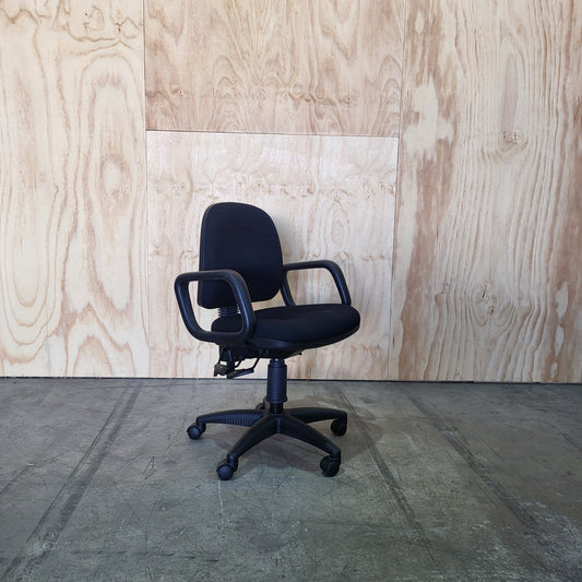 Black Task Chair With Arm Rests