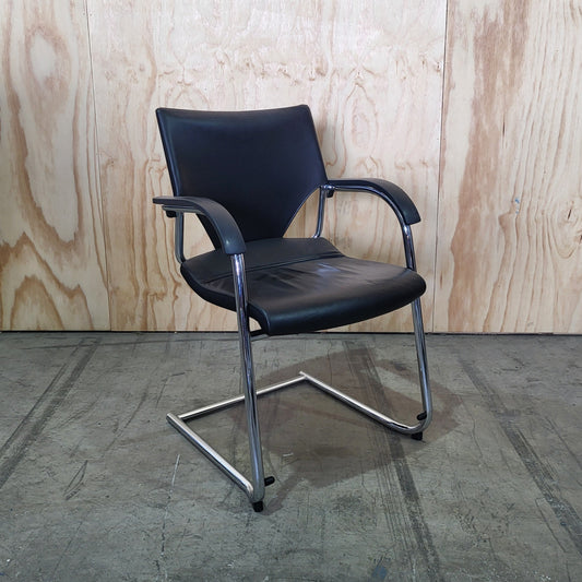 BULK BUY: Wilkhahn Modus 278/71 Stackable Sled Leather Chair