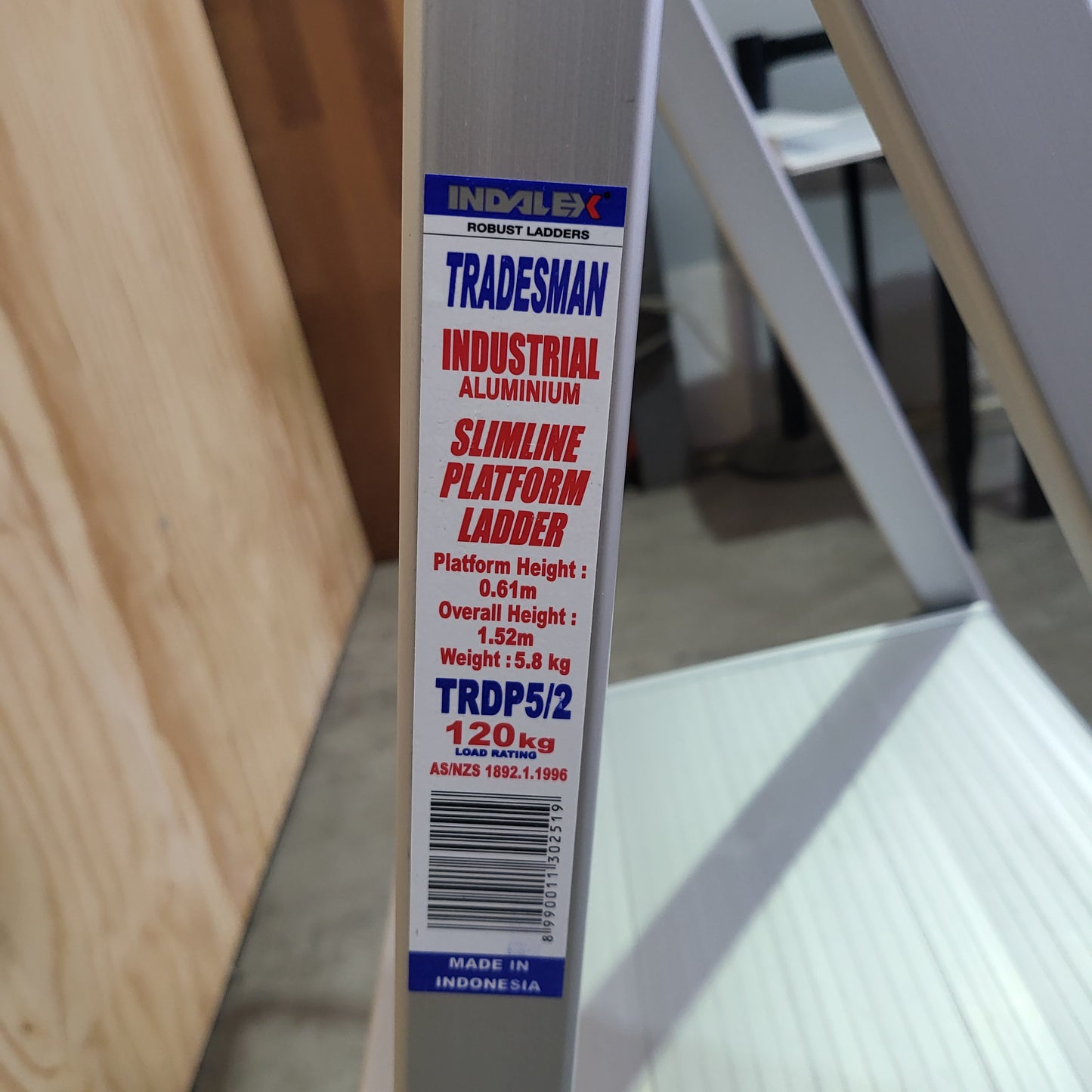 Indalex 2-Step Ladder Slimline Platform Ladder - 120kg Rated