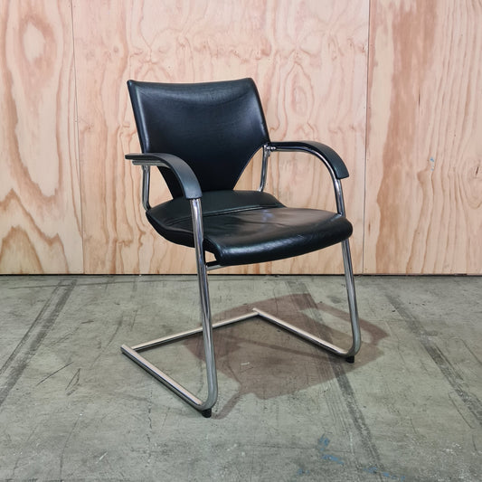 BULK BUY: Wilkhahn Modus 277/71 Sled Base Black Leather