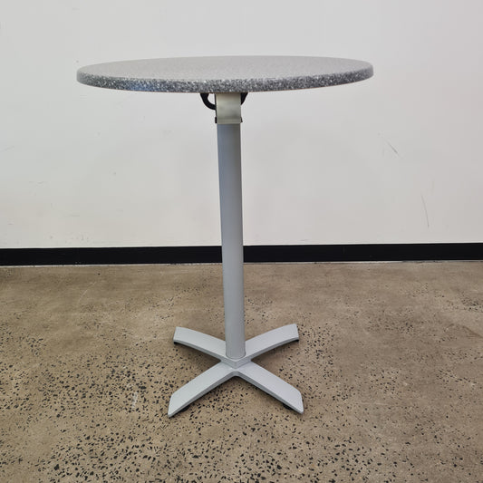 Intermetal Flip High Bar Cafe Table in Terazzo Vinyl Finish