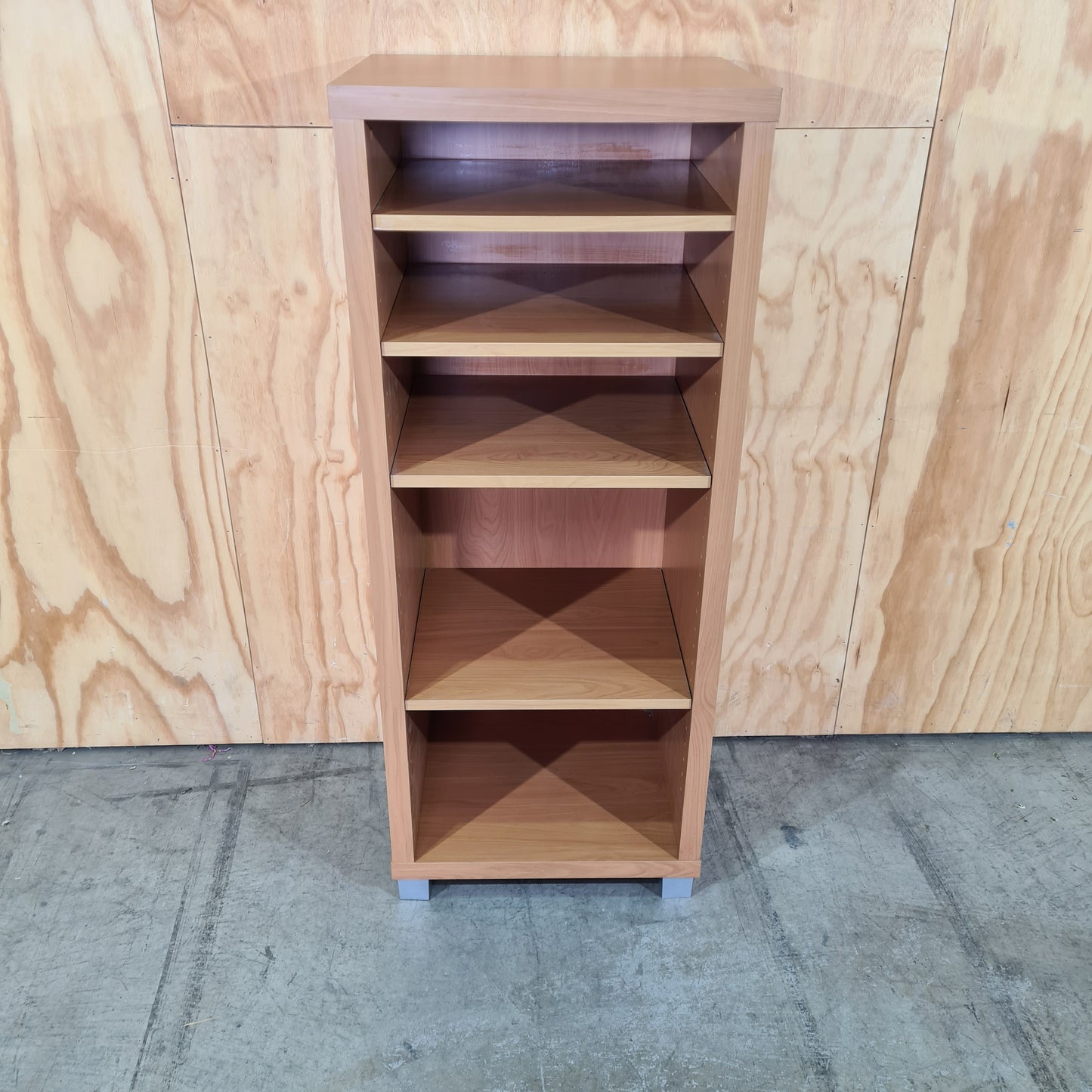 Contemporary Beech Veneer Bookcase