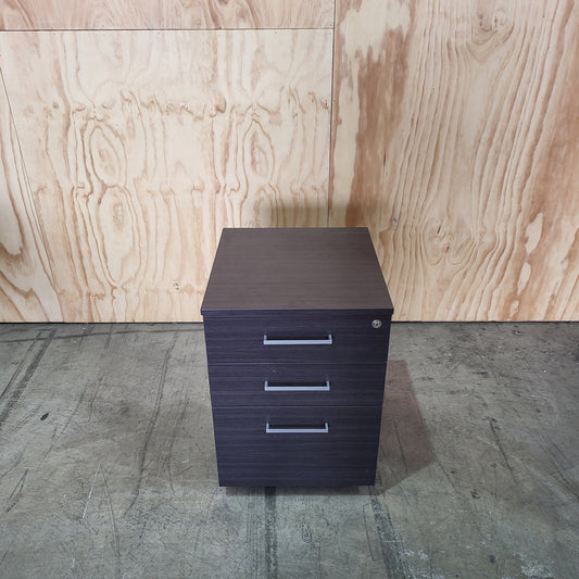 Black 3 Drawer Pedestal