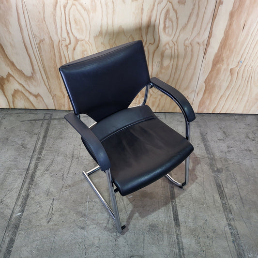 BULK BUY: Wilkhahn Modus 278/71 Stackable Sled Leather Chair
