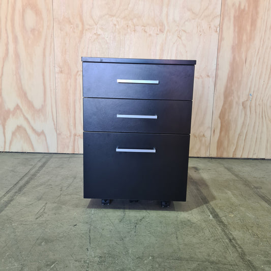 Black 3 Drawer Pedestal