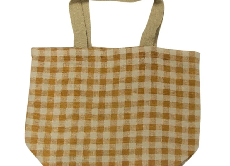Apple Green Duck Gingham Tote