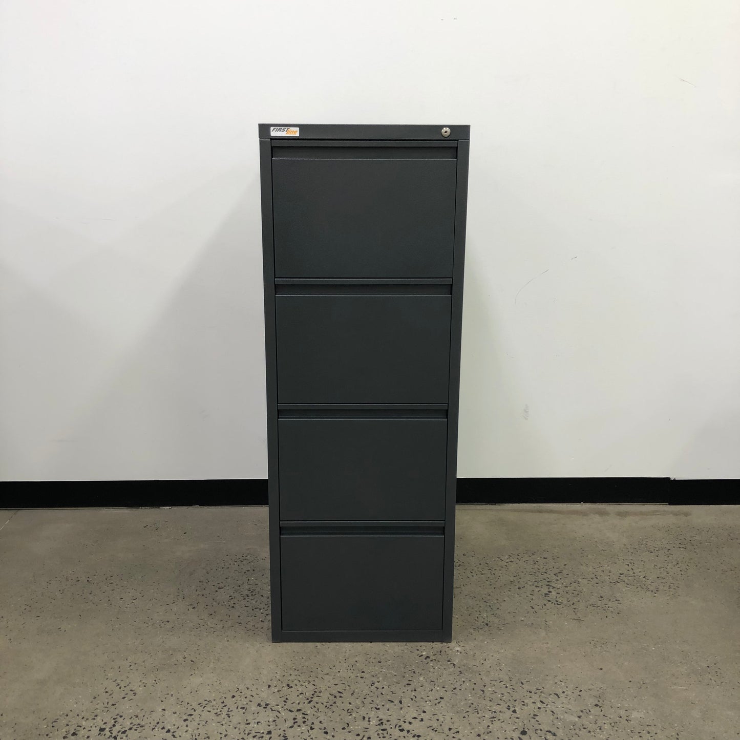 FirstLine 4 Drawer Filing Cabinet Dark Grey