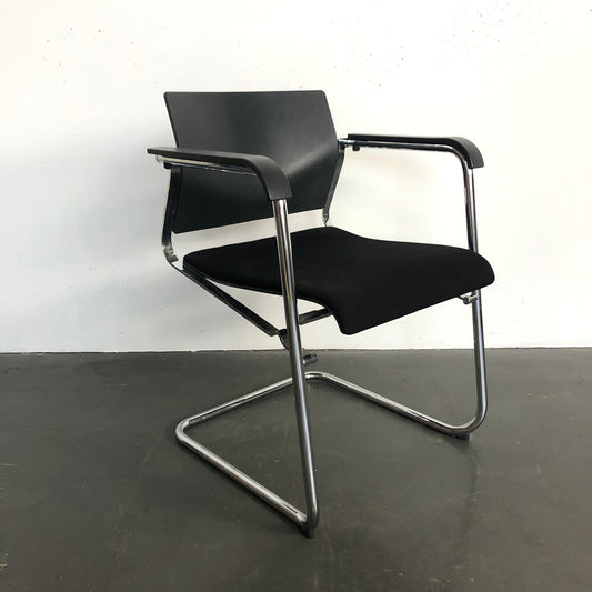 Wilkhahn Sito Charcoal Sled Chair