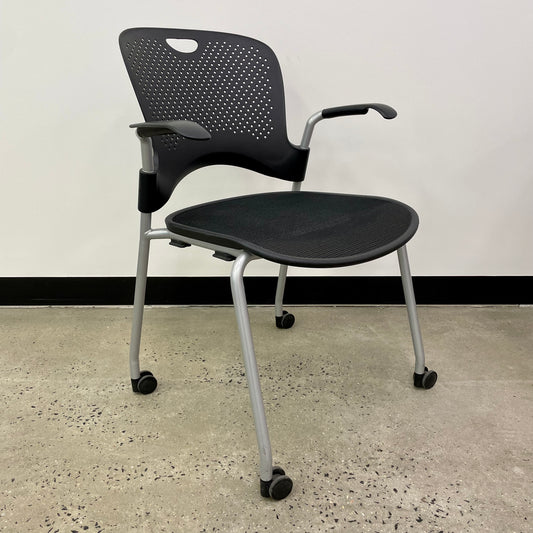 Herman Miller Caper Stacking Chair with Wheels