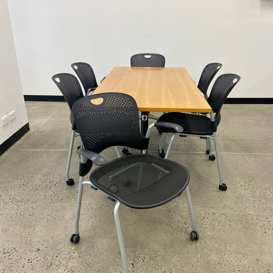 Herman Miller Caper Stacking Chair with Wheels