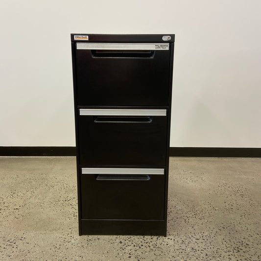 EliteBuilt 3 Drawer Cabinet Black