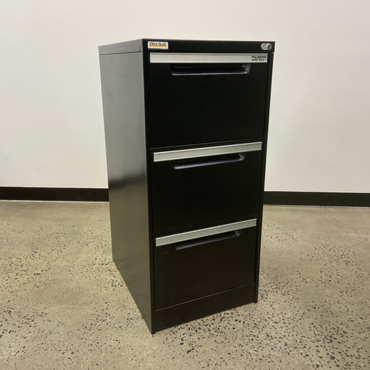 EliteBuilt 3 Drawer Cabinet Black