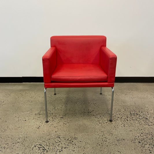 Schiavello Kayt Pause Leather Chair Red