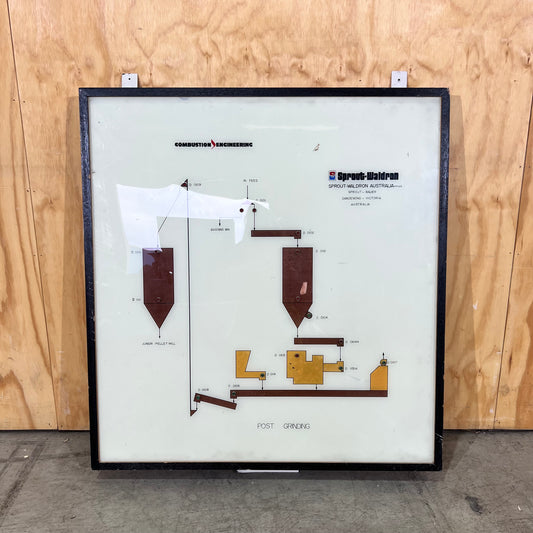 Vintage Sprout Waldron ‘Combustion Engineering’ framed light board