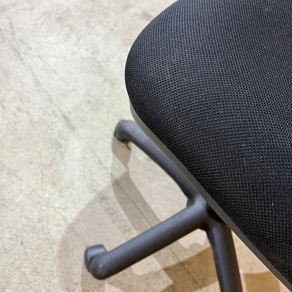 Pago Black Fabric Task Chair with Green Lever