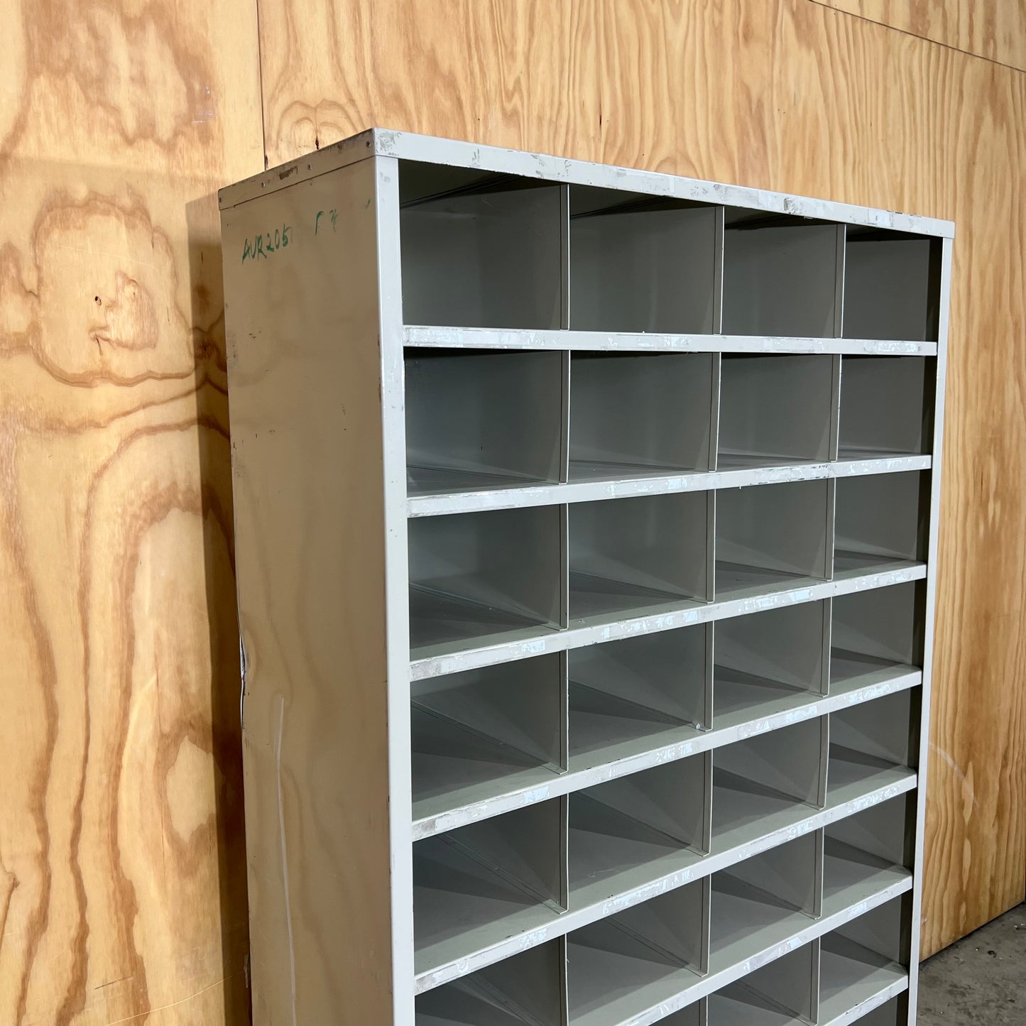 Industrial Steel Pigeon Hole Unit - Putty Grey