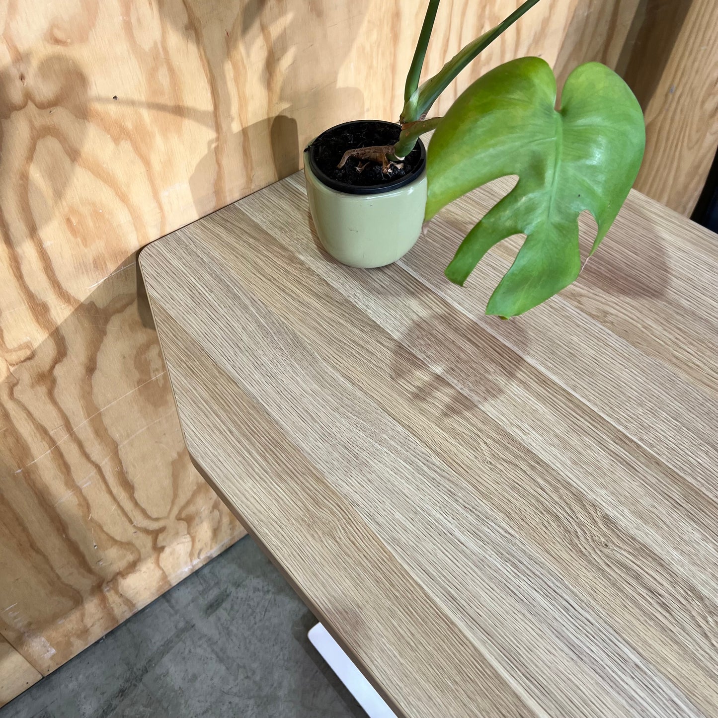 Small Millenia Auton Table on White Metal Base