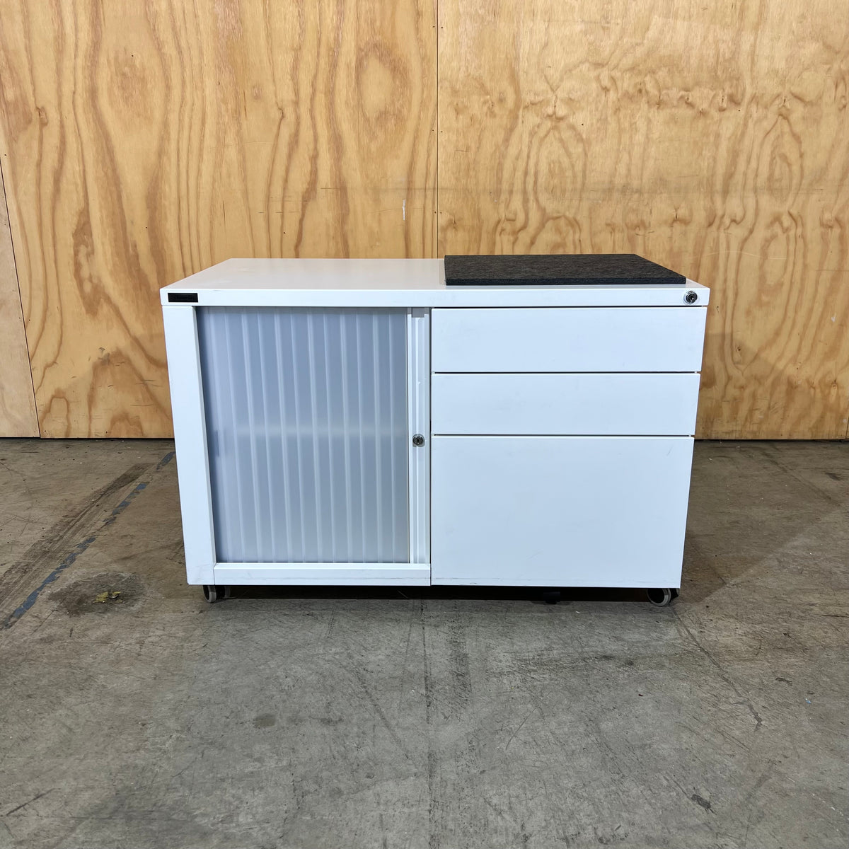 Schiavello Mobile Storage Caddy with Tambour & Seat Pad