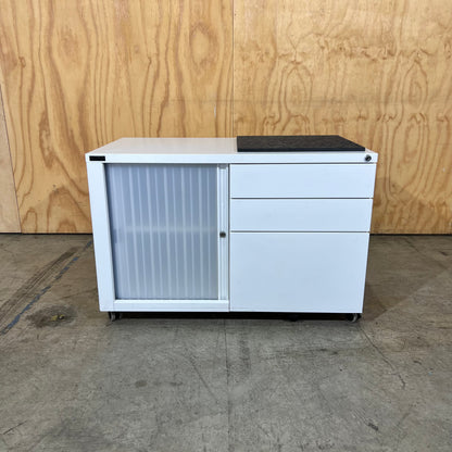 Schiavello Mobile Storage Caddy with Tambour & Seat Pad