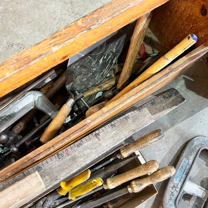 Vintage Carpenter's Hand Tool Collection & Timber Tote