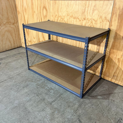 Grey Metal 3-Tier Shelving Unit