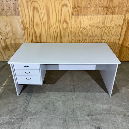Light Grey Desk with Three Drawers