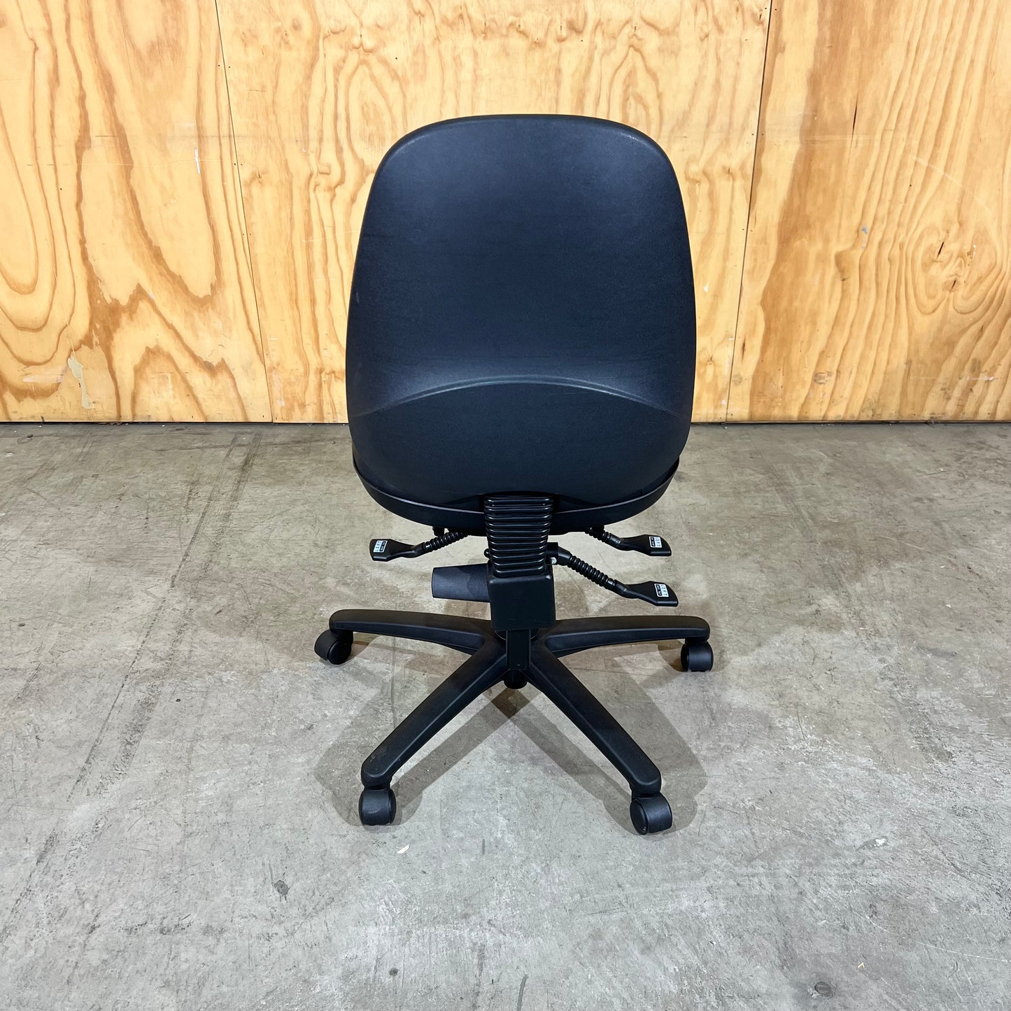 Medium Leather-Look Task Chair in Black