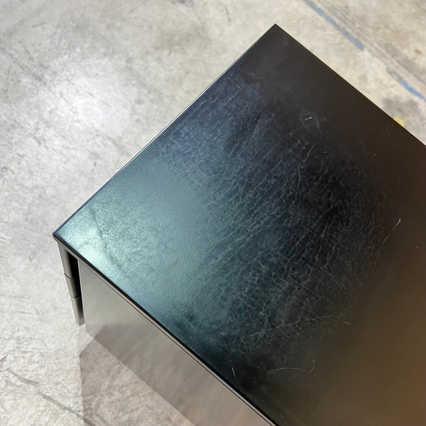 Slim Black Metal 3 Draw Pedestal