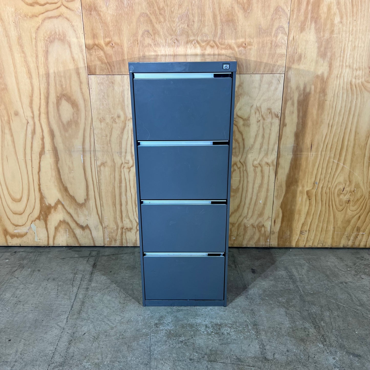Steel Grey 4-Drawer Filing Cabinet