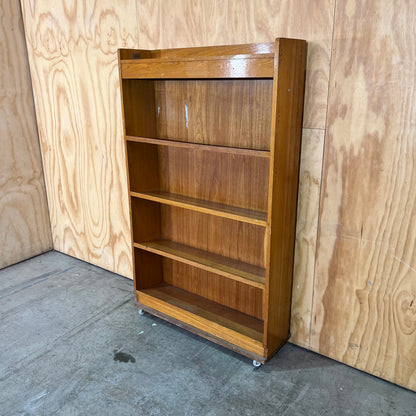 Vintage Mid-Century Timber Library Book Shelf