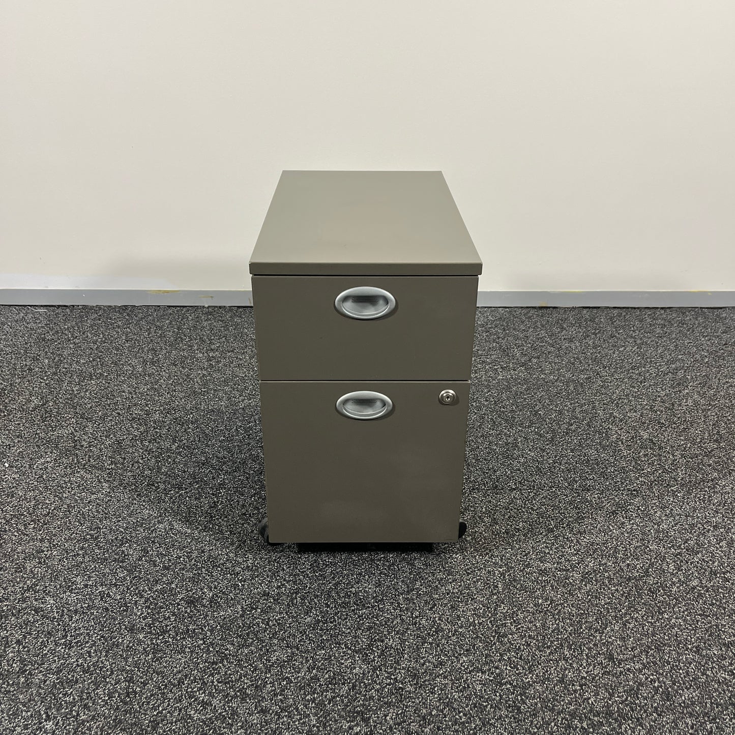 Schiavello Grey Melamine Pedestal 2 Drawer