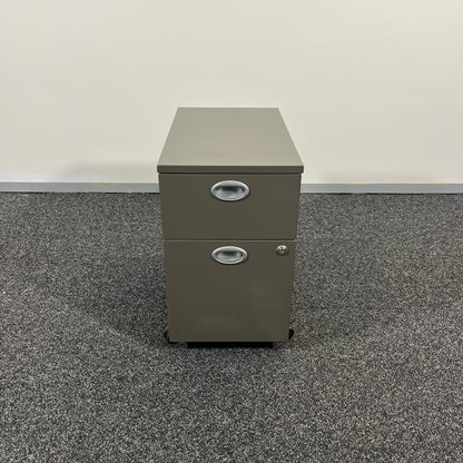 Schiavello Grey Melamine Pedestal 2 Drawer