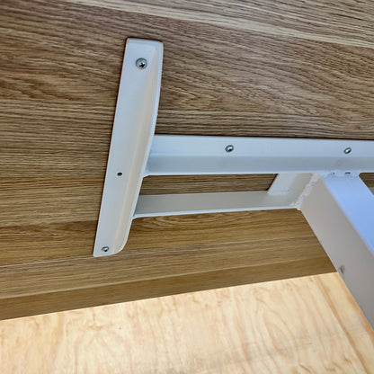 Small Millenia Auton Table on White Metal Base
