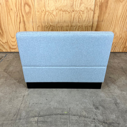 Grey/Light Blue Two Person Booth Seat