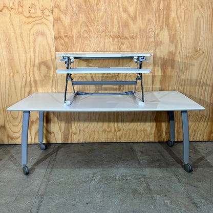 White Desk Riser