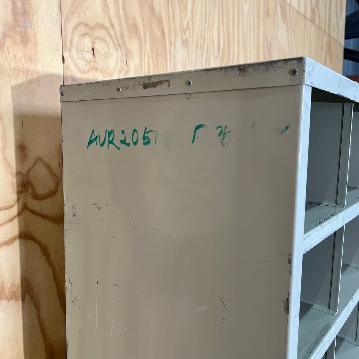 Industrial Steel Pigeon Hole Unit - Putty Grey