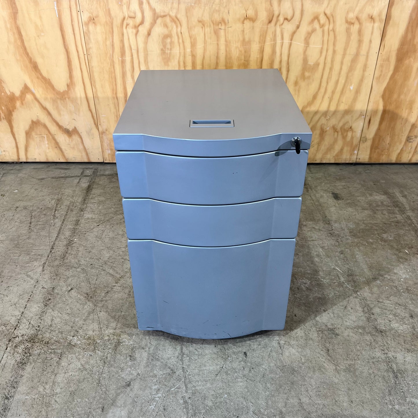 Silver Sloped 3 Drawer Pedestal
