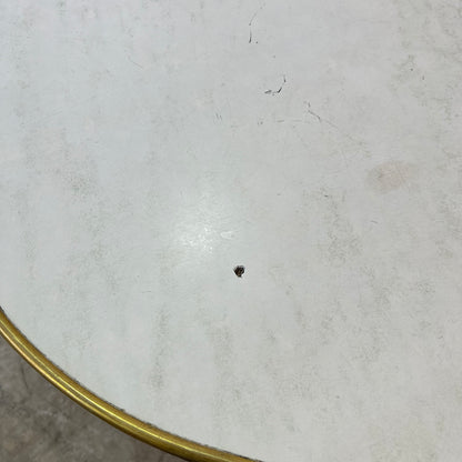 Round Cafe Table with Brass Trim