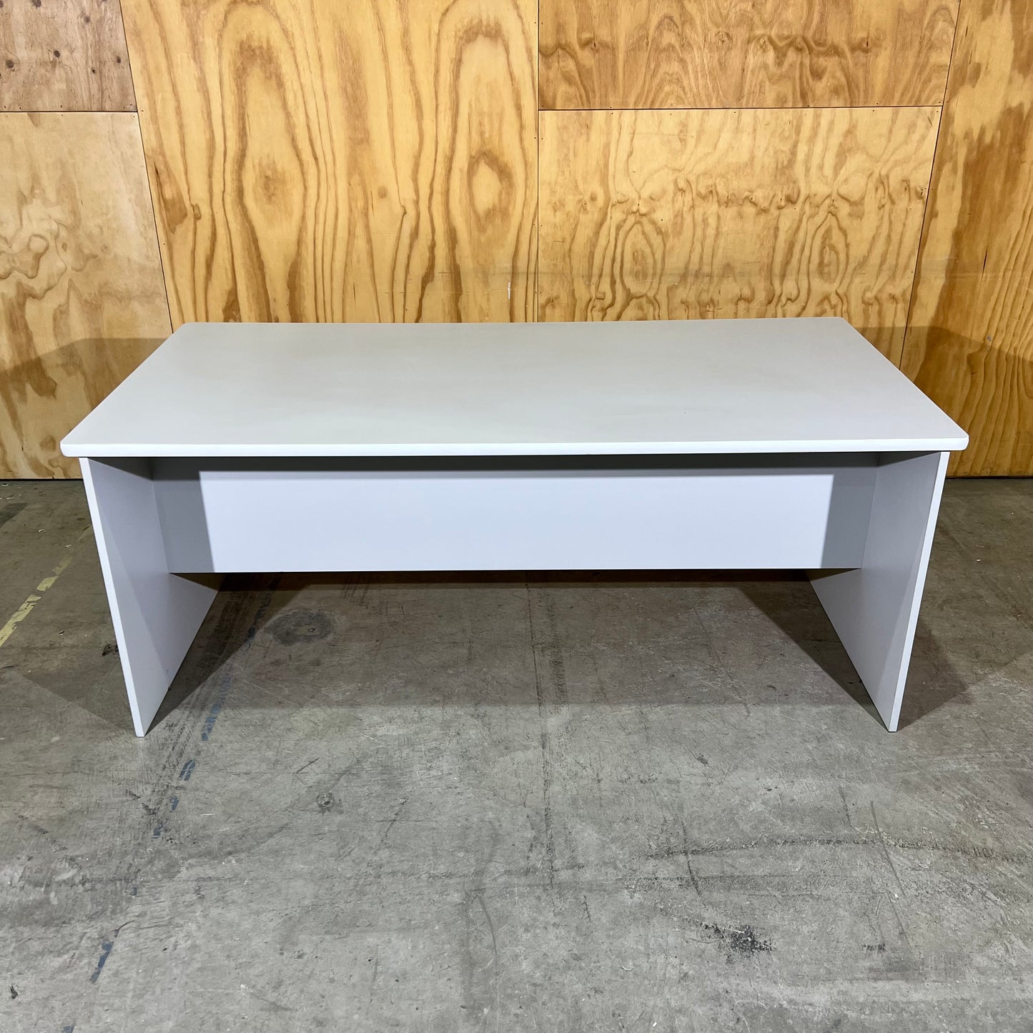 Light Grey Desk with Modesty Screen