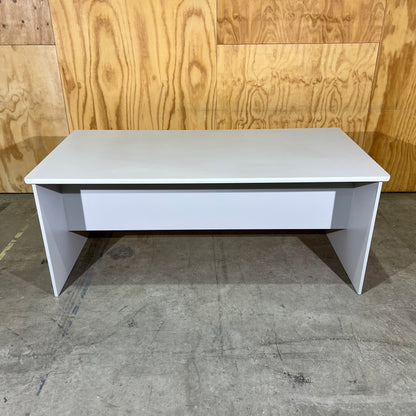 Light Grey Desk with Modesty Screen
