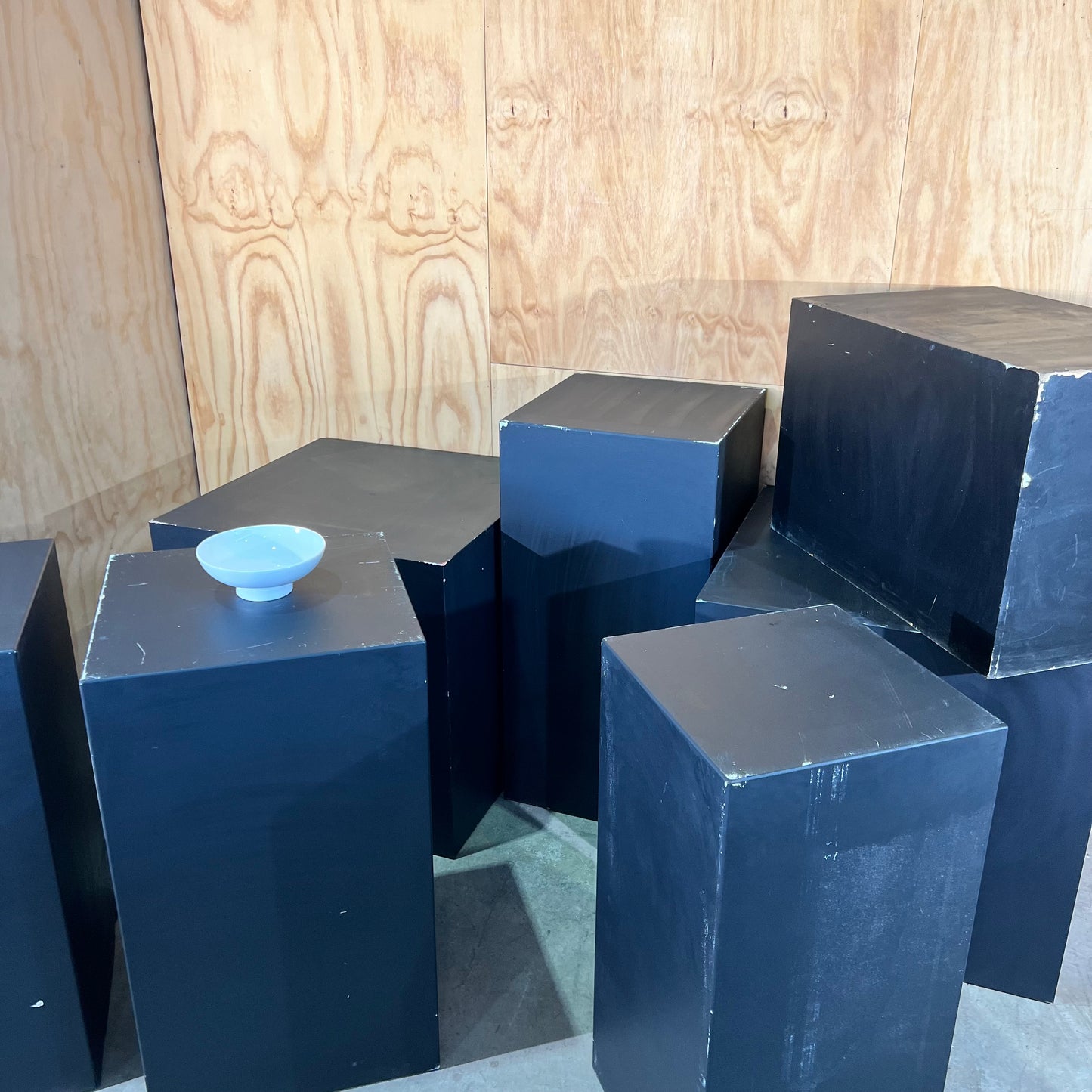 Set of Black Plinths
